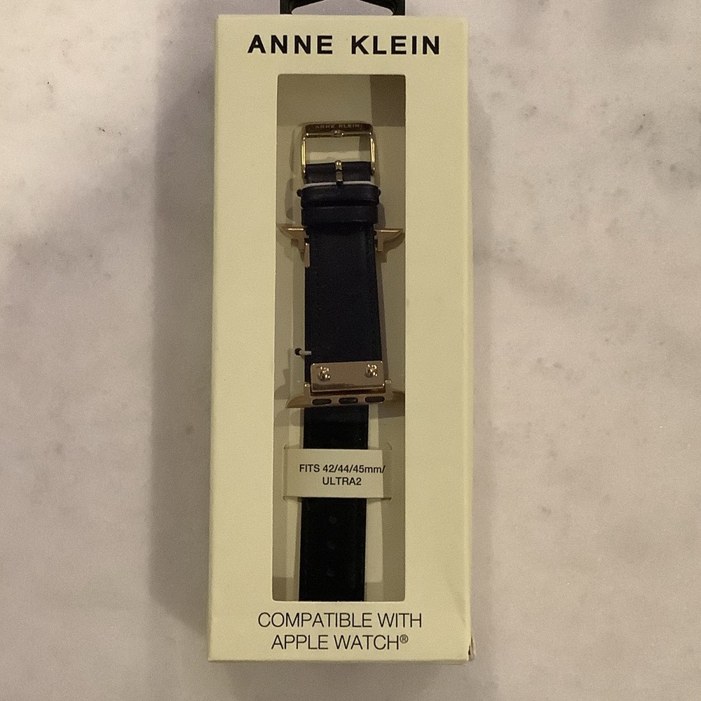 Anne Klein Gold and Black Apple Watch Band